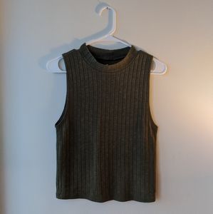 Forest Green Mock Neck Tank - American Eagle